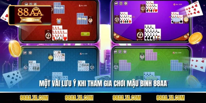 Một vài lưu ý khi tham gia chơi Mậu binh 88aa