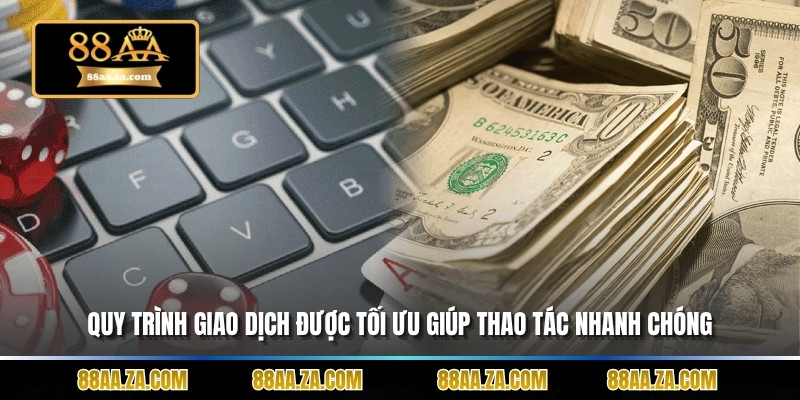 Quy trình giao dịch được tối ưu giúp thao tác nhanh chóng.